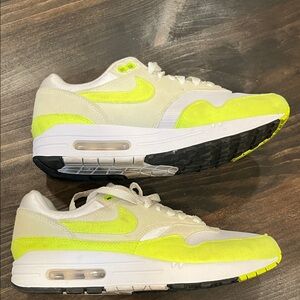 Nike Air Max  Neon Yellow and White Athletic Shoes